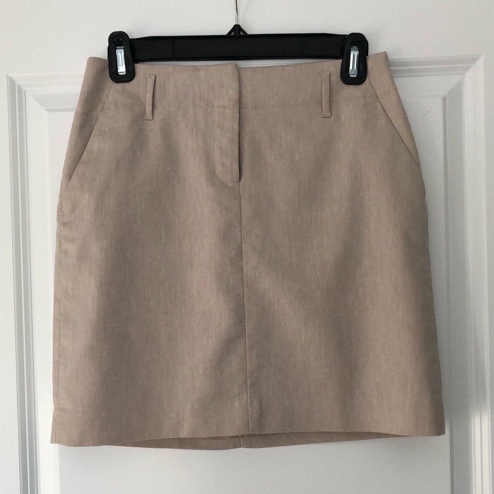 Ann Taylor Tan Mini Skirt